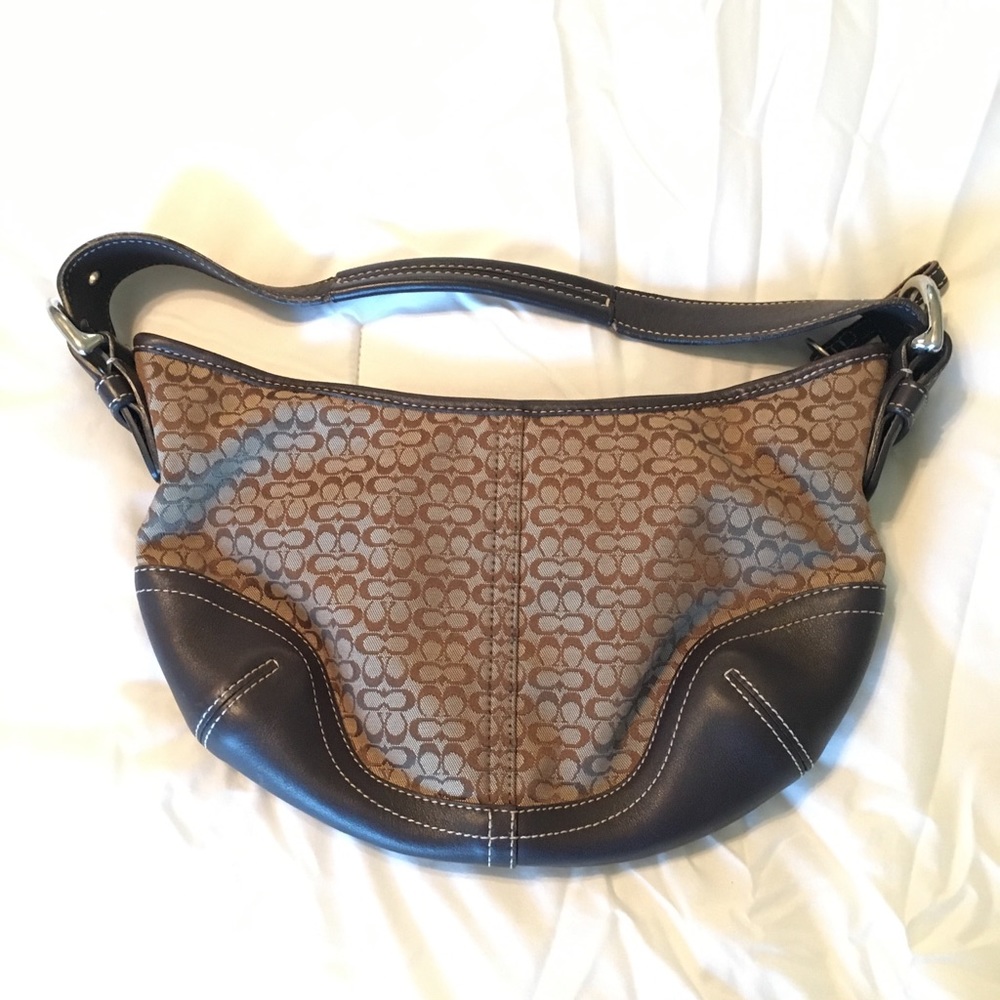 Authentic Coach Signature Brown Purse